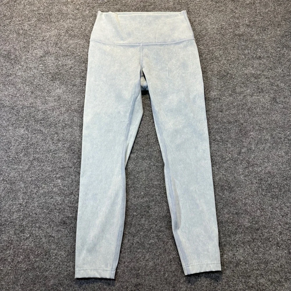Lululemon Align High-Rise Pant Womens 6 Blue Acid Wash Marbled Yoga Leggings